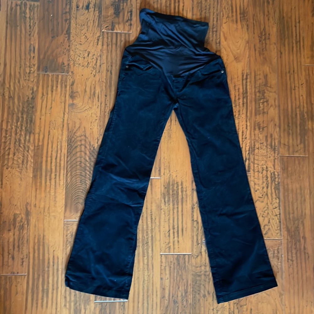 EllyB by Olian Maternity Black Corduroy flare leg pants size Medium